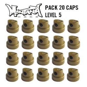 Montana Caps gold & black Level 5 PACK20